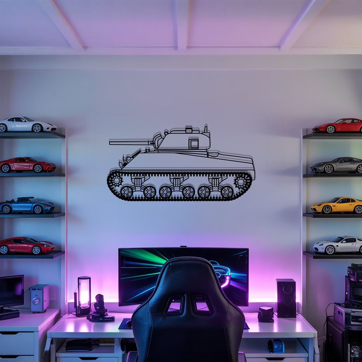 M4A2 Sherman - Metal Wall Art