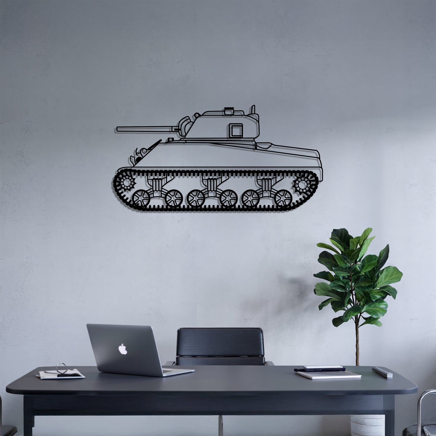 M4A2 Sherman - Metal Wall Art