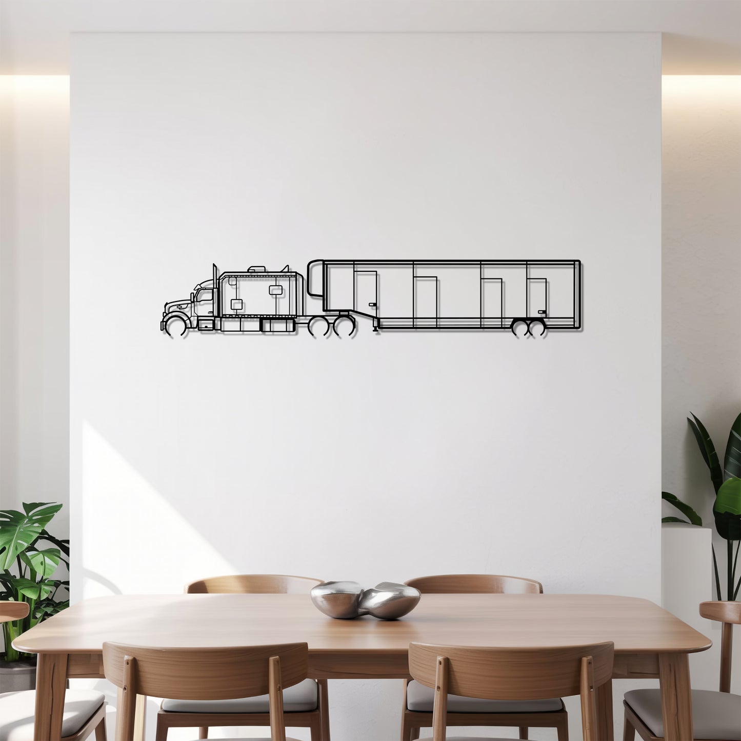 Custom 567 with Trailer - Metal Wall Art