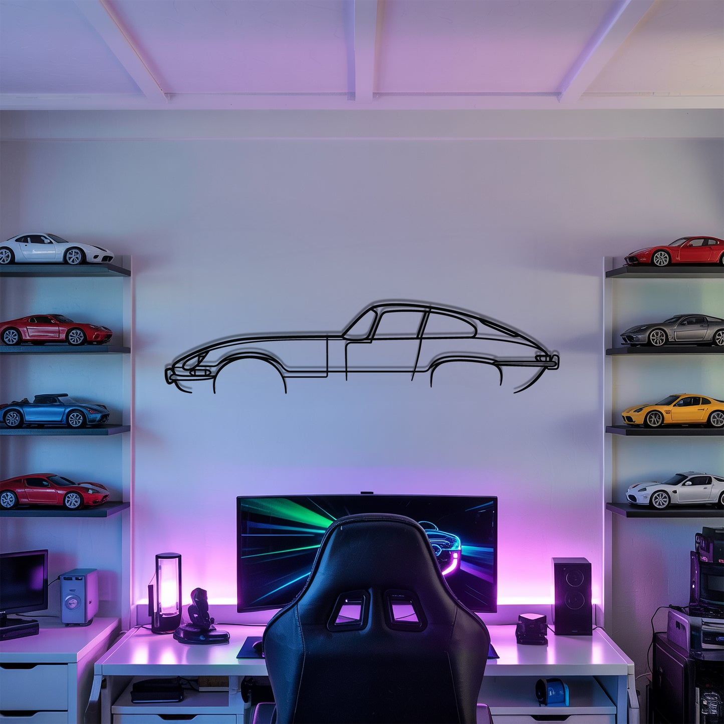 E-Type Coupe - Metal Wall Art