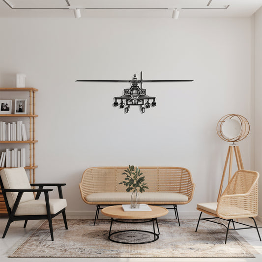 AH-64D Apache front - Metal Wall Art