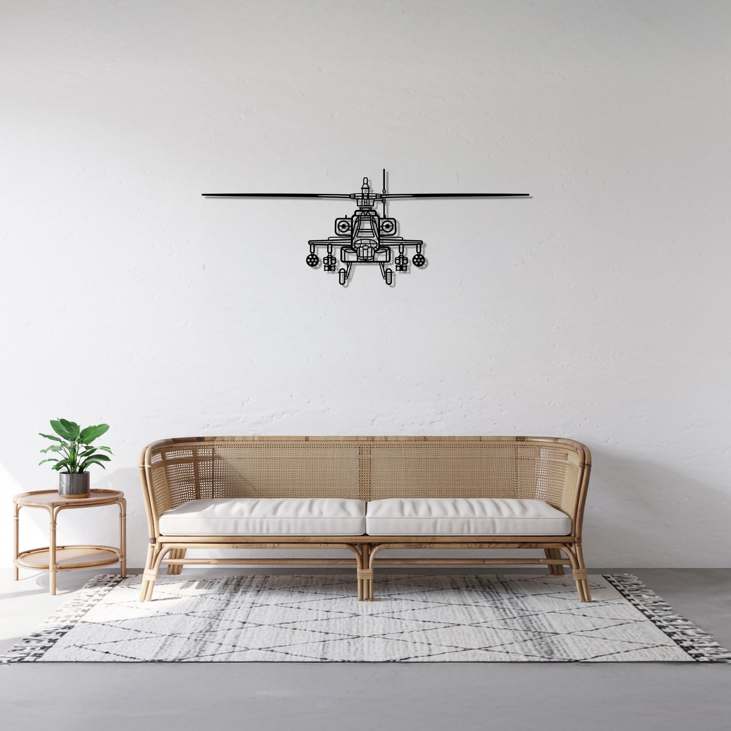 AH-64D Apache front - Metal Wall Art