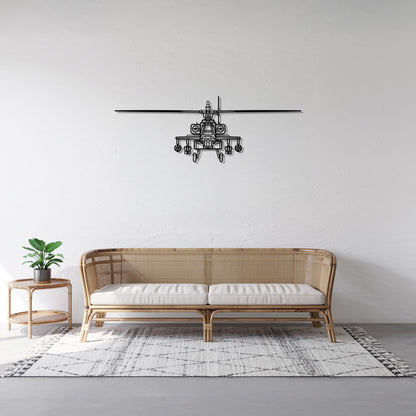 AH-64D Apache front - Metal Wall Art