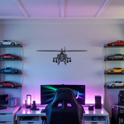 AH-64D Apache front - Metal Wall Art