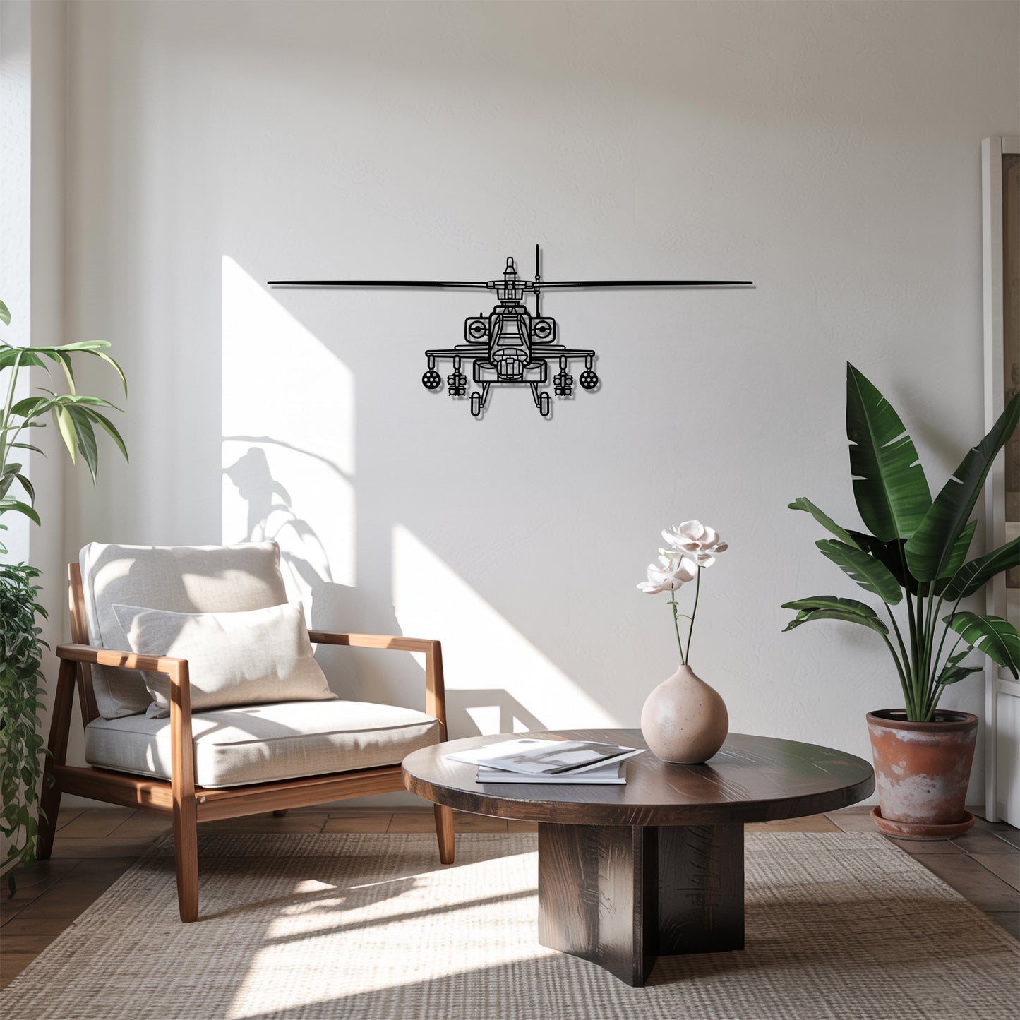 AH-64D Apache front - Metal Wall Art