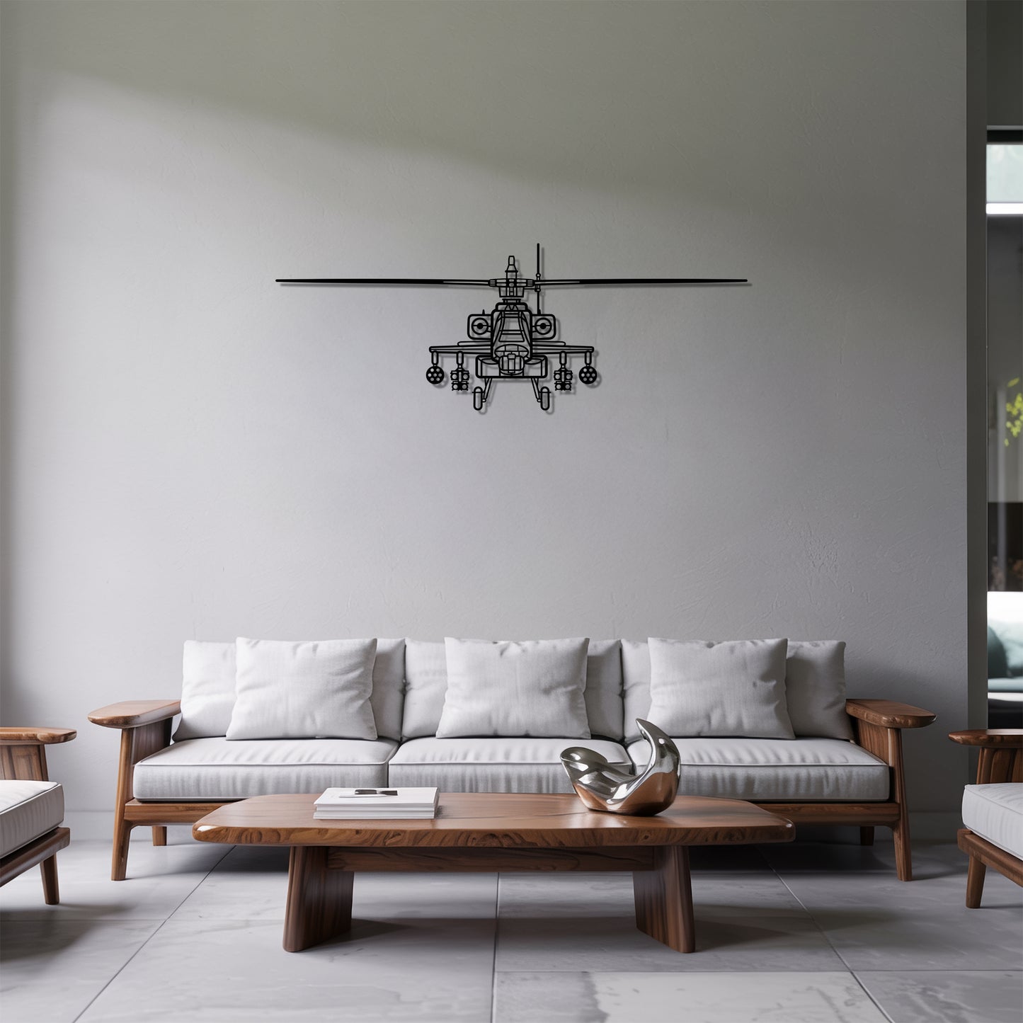 AH-64D Apache front - Metal Wall Art