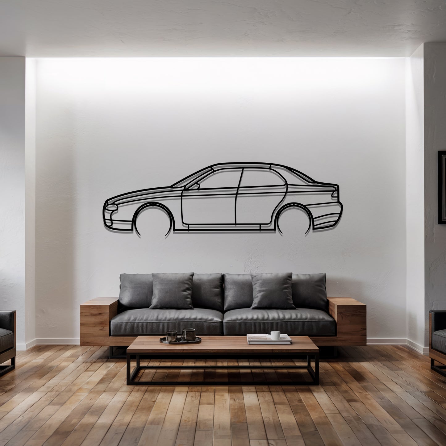 Alfa 156 Detailed - Car Metal Silhouette Wall Art - Car Enthusiast Gift - Laser-cut Garage Decor