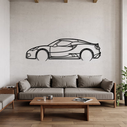 Alfa 4C Detailed - Car Metal Silhouette Wall Art - Car Enthusiast Gift - Laser-cut Garage Decor