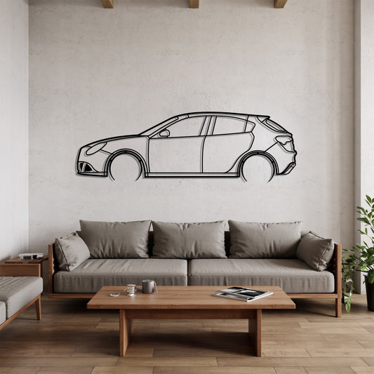 Alfa Giulietta QV  Detailed - Car Metal Silhouette Wall Art - Car Enthusiast Gift - Laser-cut Garage Decor