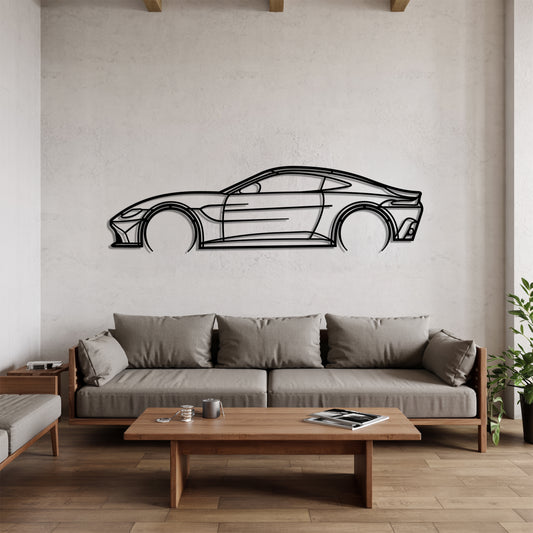 Aston Vantage Detailed - Car Metal Silhouette Wall Art - Car Enthusiast Gift - Laser-cut Garage Decor