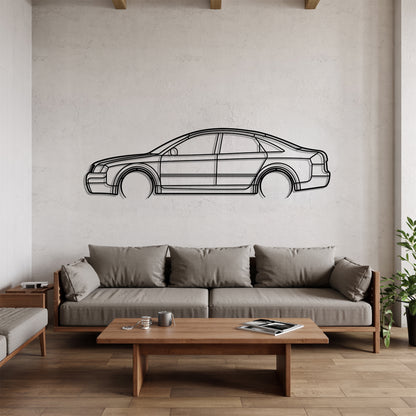 A6 C5 Detailed - Car Metal Silhouette Wall Art - Car Enthusiast Gift - Laser-cut Garage Decor