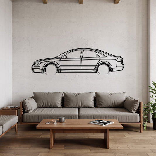 A6 C5 Detailed - Car Metal Silhouette Wall Art - Car Enthusiast Gift - Laser-cut Garage Decor