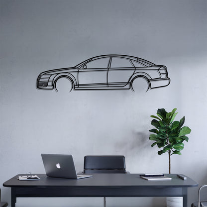 A6 C6 Detailed - Car Metal Silhouette Wall Art - Car Enthusiast Gift - Laser-cut Garage Decor