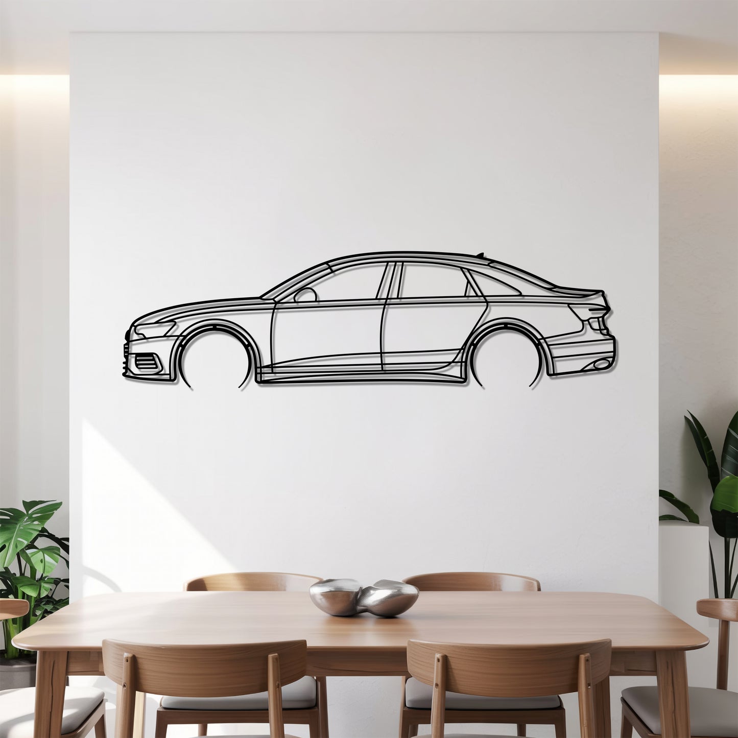 A6 C8 Detailed - Car Metal Silhouette Wall Art - Car Enthusiast Gift - Laser-cut Garage Decor