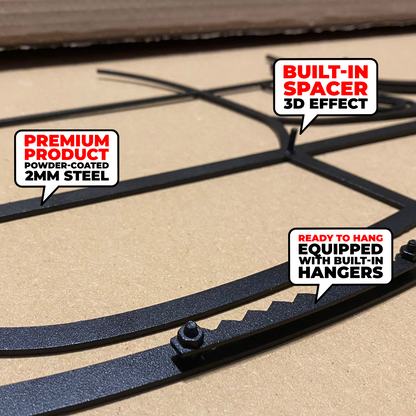 A6 C5 Detailed - Car Metal Silhouette Wall Art - Car Enthusiast Gift - Laser-cut Garage Decor