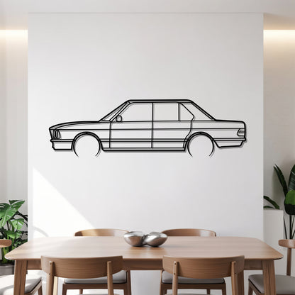 5-series E28 Detailed - Car Metal Silhouette Wall Art - Car Enthusiast Gift - Laser-cut Garage Decor
