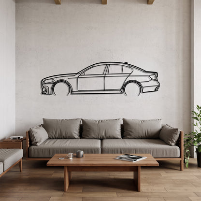 5-series F10 Detailed - Car Metal Silhouette Wall Art - Car Enthusiast Gift - Laser-cut Garage Decor