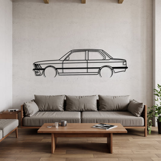 E21 Detailed - Car Metal Silhouette Wall Art - Car Enthusiast Gift - Laser-cut Garage Decor