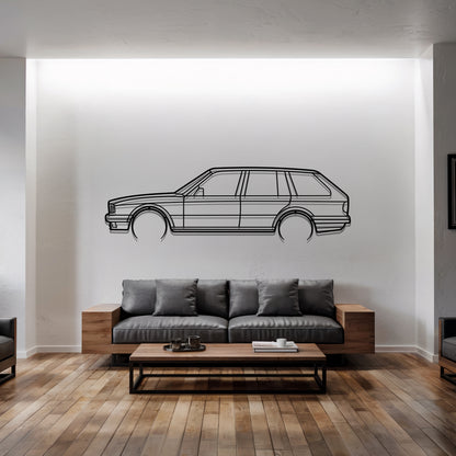 E30 Touring Detailed - Car Metal Silhouette Wall Art - Car Enthusiast Gift - Laser-cut Garage Decor