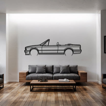 E30 coupe cabrio Detailed - Car Metal Silhouette Wall Art - Car Enthusiast Gift - Laser-cut Garage Decor