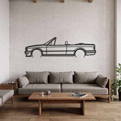 E30 coupe cabrio Detailed - Car Metal Silhouette Wall Art - Car Enthusiast Gift - Laser-cut Garage Decor