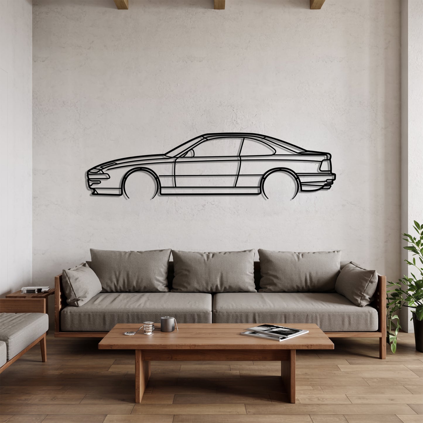 E31 Detailed - Car Metal Silhouette Wall Art - Car Enthusiast Gift - Laser-cut Garage Decor