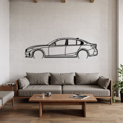 G20 sedan Detailed - Car Metal Silhouette Wall Art - Car Enthusiast Gift - Laser-cut Garage Decor