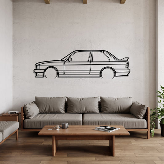 M3 E30 Detailed - Car Metal Silhouette Wall Art - Car Enthusiast Gift - Laser-cut Garage Decor