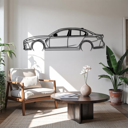 M3 G80 Detailed - Car Metal Silhouette Wall Art - Car Enthusiast Gift - Laser-cut Garage Decor