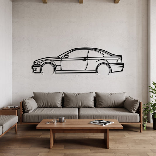 M3 E46 Detailed - Car Metal Silhouette Wall Art - Car Enthusiast Gift - Laser-cut Garage Decor