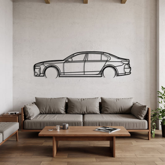 i7 Detailed - Car Metal Silhouette Wall Art - Car Enthusiast Gift - Laser-cut Garage Decor