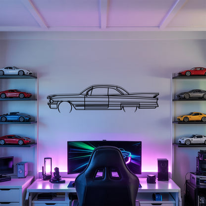 Coupe de Ville 1961 Detailed - Car Metal Silhouette Wall Art - Car Enthusiast Gift - Laser-cut Garage Decor