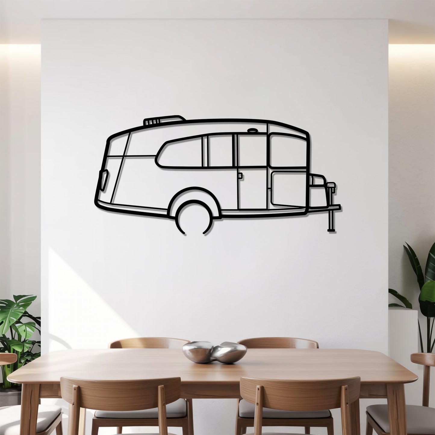 Basecamp 20 - Camper/RV Silhouette - Motorhome Metal Wall Art - Laser-Cut Camping Decor - Road Trip Life