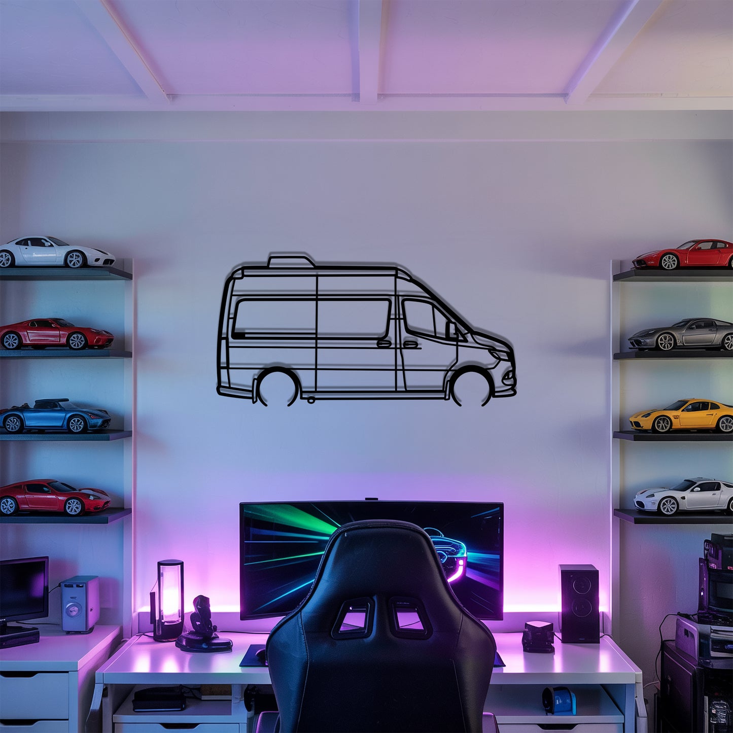 Interstate 19 - Camper/RV Silhouette - Motorhome Metal Wall Art - Laser-Cut Camping Decor - Road Trip Life