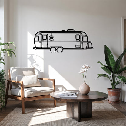 Trade Wind 25FB - Camper/RV Silhouette - Motorhome Metal Wall Art - Laser-Cut Camping Decor - Road Trip Life