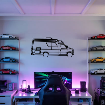 Concouerse E-350 - Camper/RV Silhouette - Motorhome Metal Wall Art - Laser-Cut Camping Decor - Road Trip Life