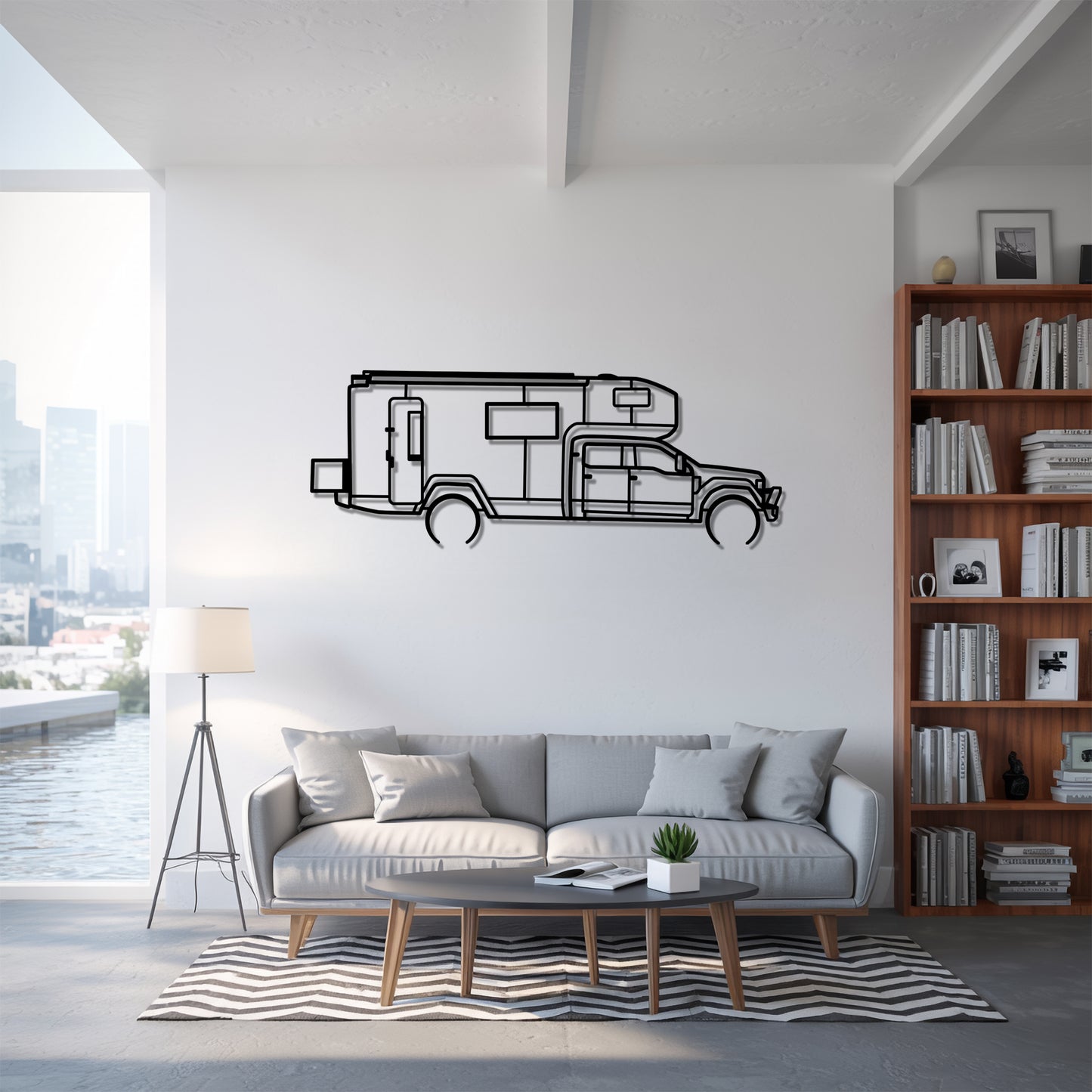 LTi F-550 4x4 - Camper/RV Silhouette - Motorhome Metal Wall Art - Laser-Cut Camping Decor - Road Trip Life