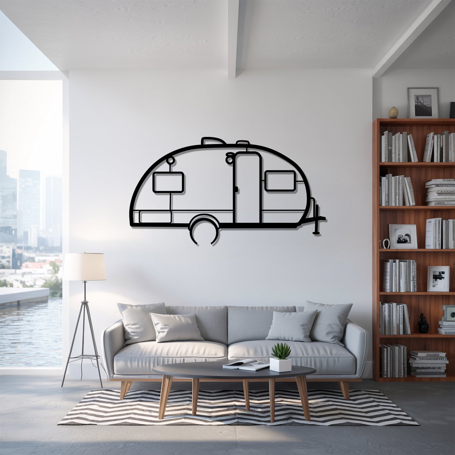 R-Pod Rp-171 - Camper/RV Silhouette - Motorhome Metal Wall Art - Laser-Cut Camping Decor - Road Trip Life