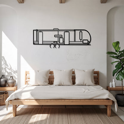 Salem 26DBUD - Camper/RV Silhouette - Motorhome Metal Wall Art - Laser-Cut Camping Decor - Road Trip Life