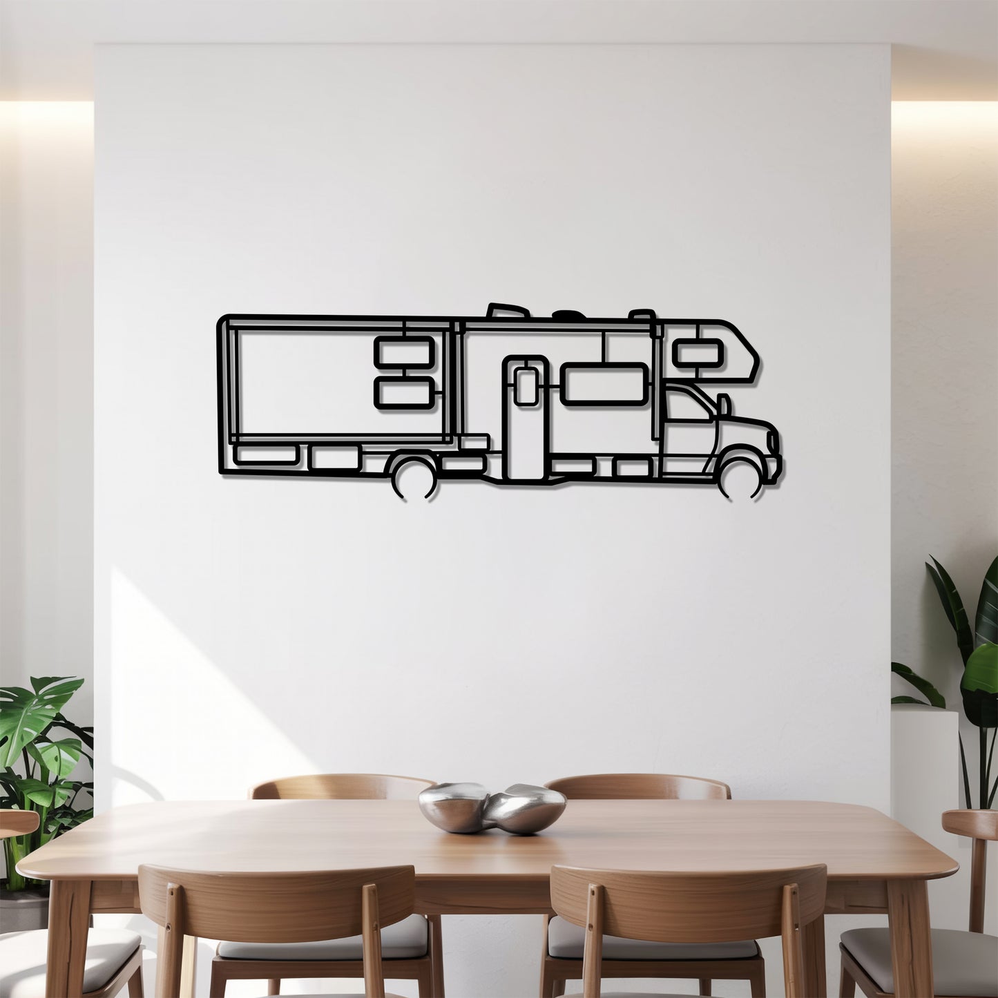 Sunseeker 3250dsle - Camper/RV Silhouette - Motorhome Metal Wall Art - Laser-Cut Camping Decor - Road Trip Life