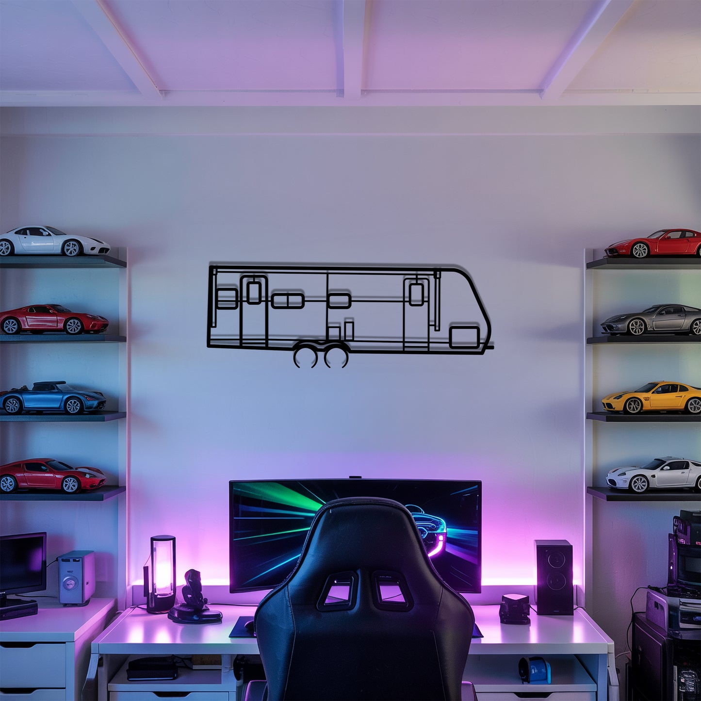 Imagine 2500RL - Camper/RV Silhouette - Motorhome Metal Wall Art - Laser-Cut Camping Decor - Road Trip Life