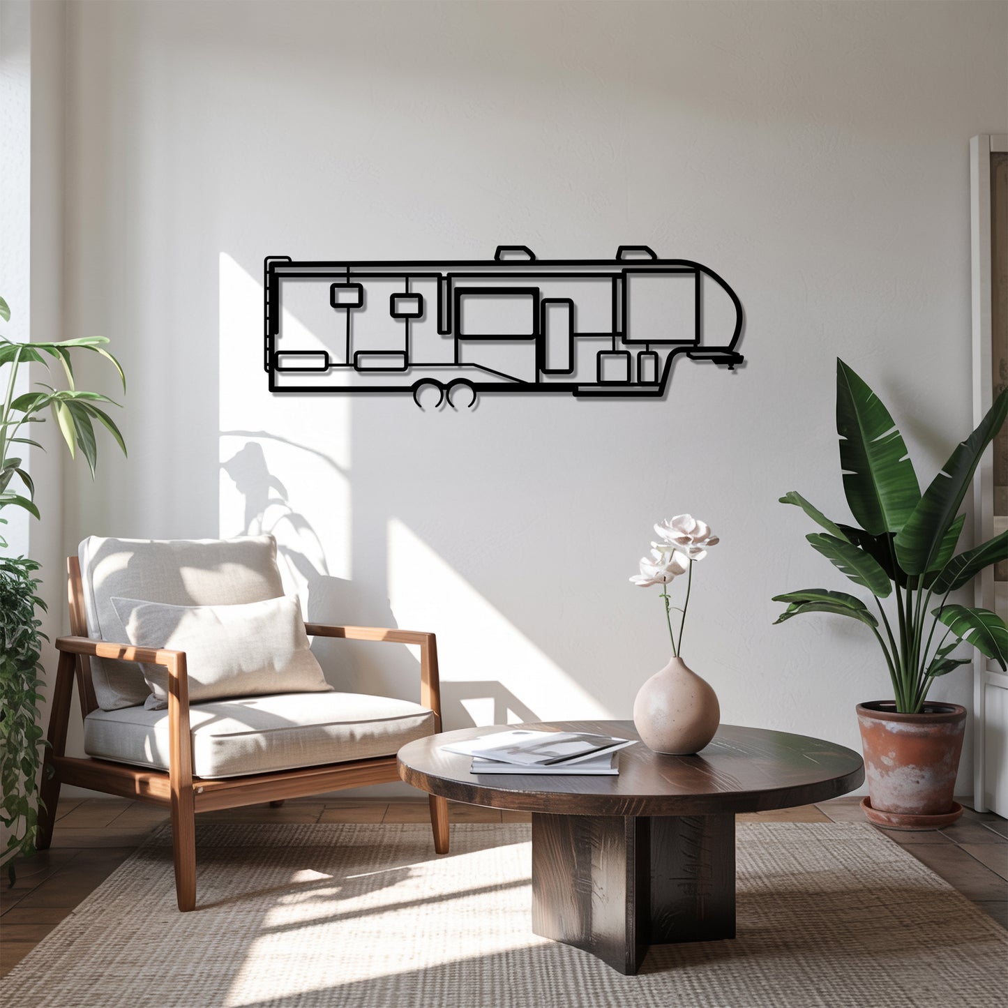 Solitude 310GK - Camper/RV Silhouette - Motorhome Metal Wall Art - Laser-Cut Camping Decor - Road Trip Life