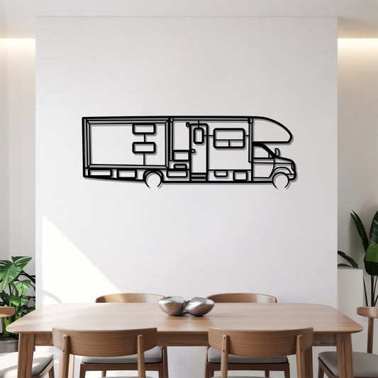 Greyhawk 31F - Camper/RV Silhouette - Motorhome Metal Wall Art - Laser-Cut Camping Decor - Road Trip Life