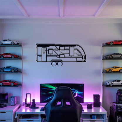 Lance 1995 - Camper/RV Silhouette - Motorhome Metal Wall Art - Laser-Cut Camping Decor - Road Trip Life