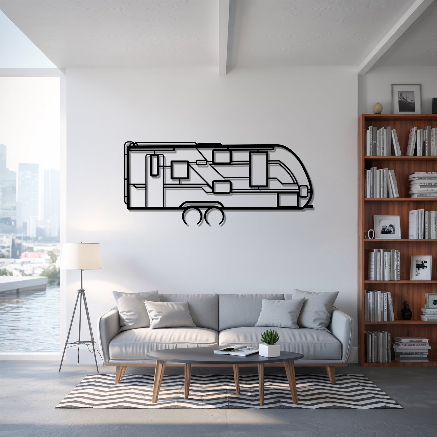 Lance 1995 - Camper/RV Silhouette - Motorhome Metal Wall Art - Laser-Cut Camping Decor - Road Trip Life