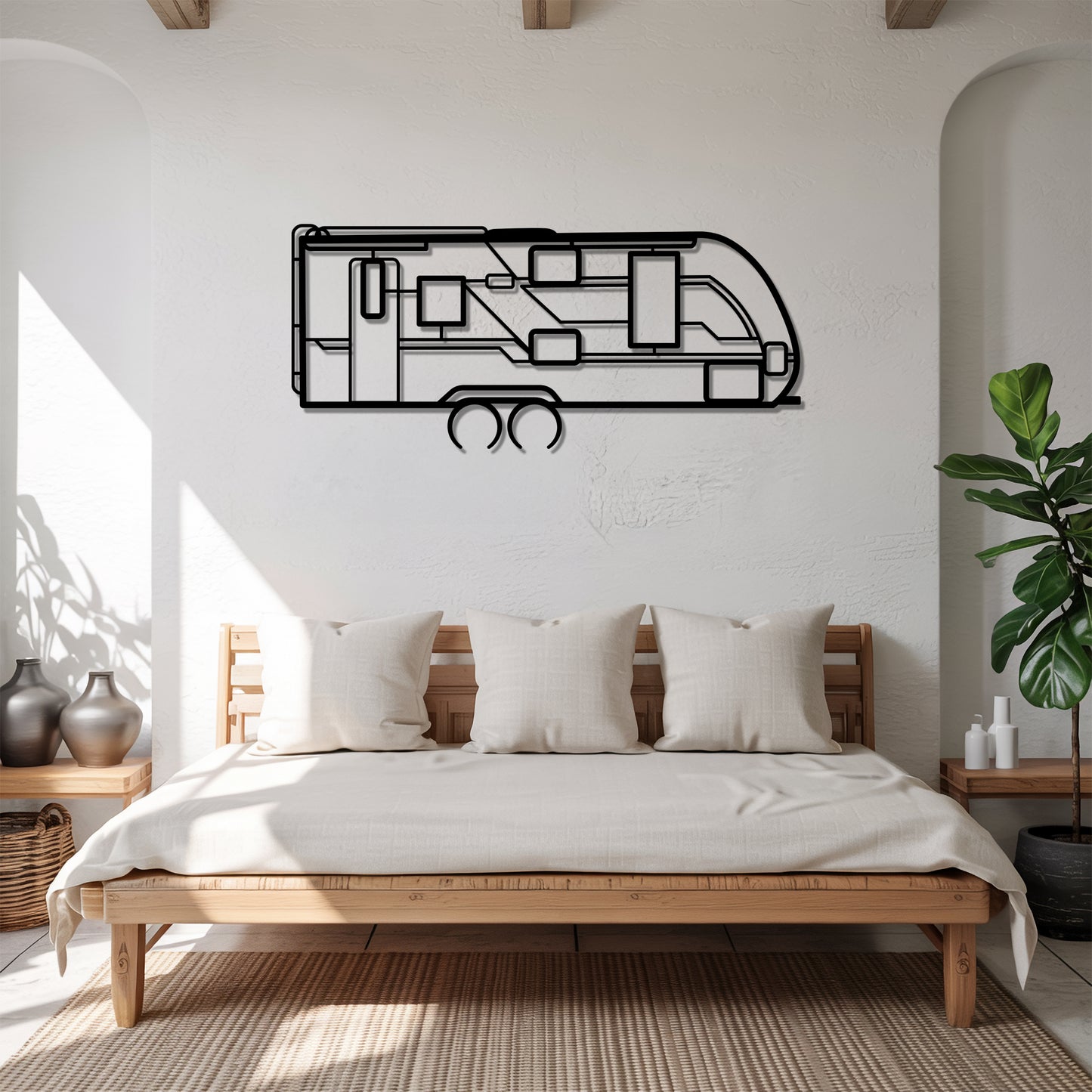 Lance 1995 - Camper/RV Silhouette - Motorhome Metal Wall Art - Laser-Cut Camping Decor - Road Trip Life