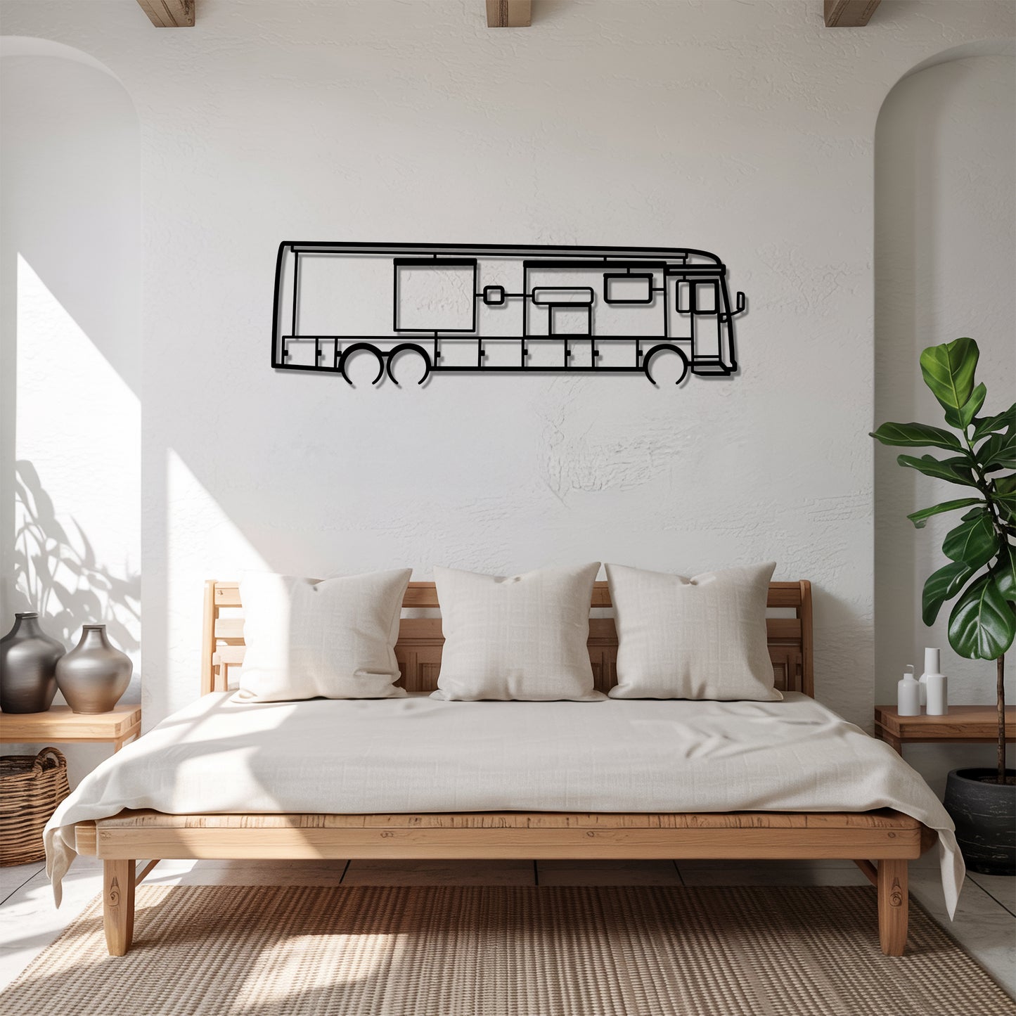 Dutch Star 4369 - Camper/RV Silhouette - Motorhome Metal Wall Art - Laser-Cut Camping Decor - Road Trip Life