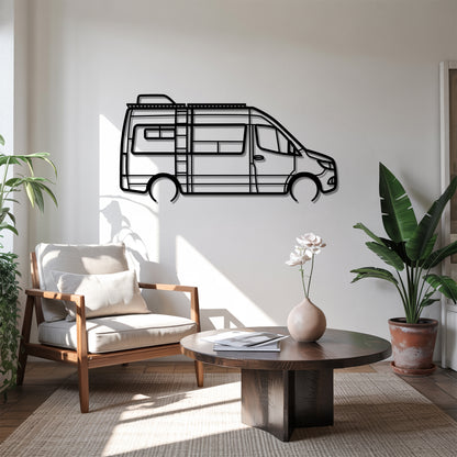 Overland Stealth Mode - Camper/RV Silhouette - Motorhome Metal Wall Art - Laser-Cut Camping Decor - Road Trip Life