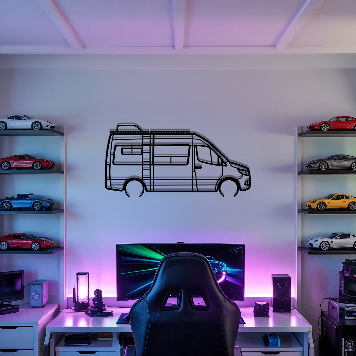 Overland Stealth Mode - Camper/RV Silhouette - Motorhome Metal Wall Art - Laser-Cut Camping Decor - Road Trip Life