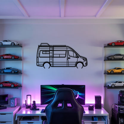 Overland Stealth Mode - Camper/RV Silhouette - Motorhome Metal Wall Art - Laser-Cut Camping Decor - Road Trip Life